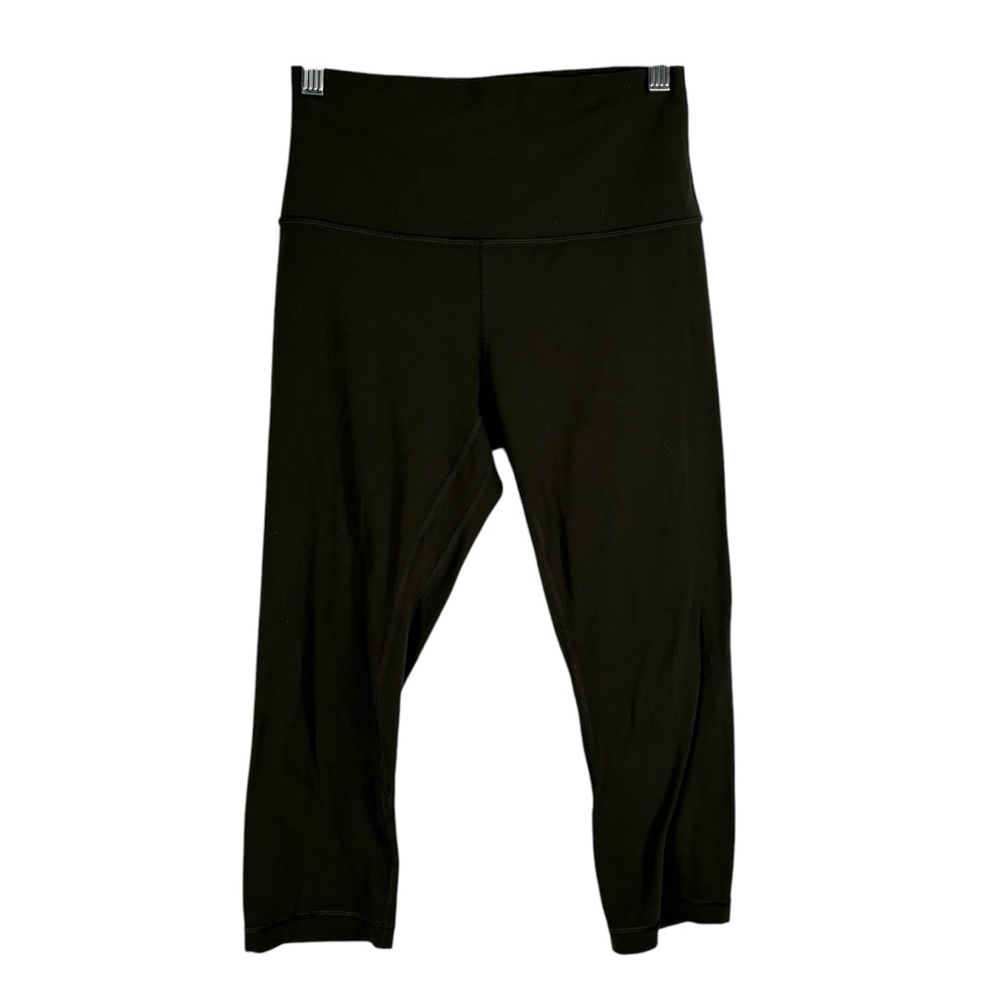 Lululemon Women’s 6 Olive Green Pull On Capri Leggings Stretchy Soft